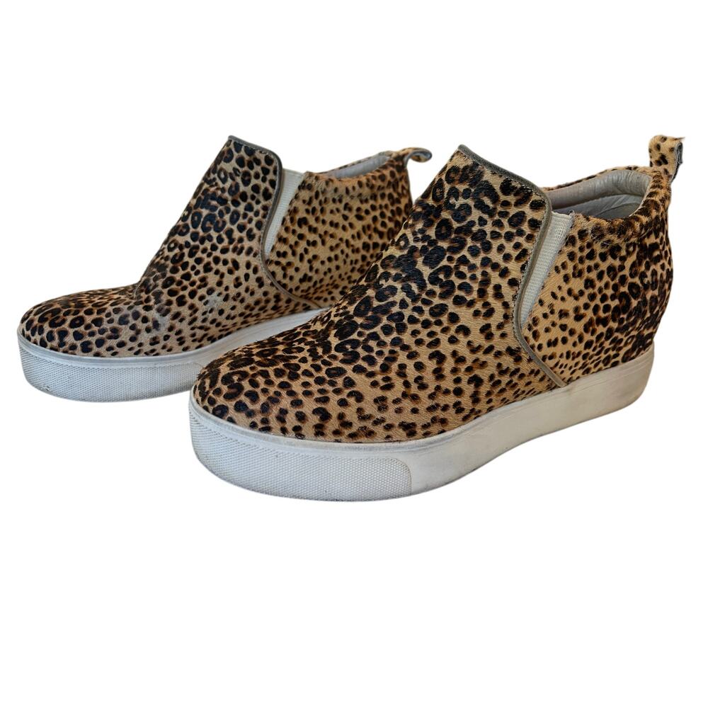 J Slides NYC‎ Animal Print Platform Sneakers Shoes Sneakers Slip Ons Womens 8.5